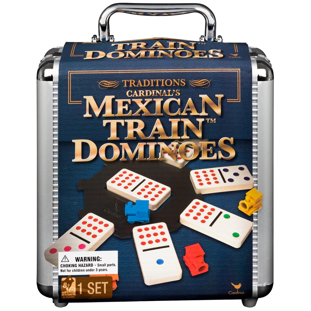 Game Cardinal Classics Dominoes Mexican Train in Aluminum Carry Case