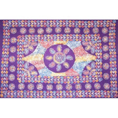 Tapestry Twin Size Batik Snowflake Purple