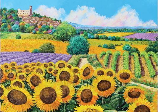 Puzzle 1000 Piece Sunflowers & Vineyards