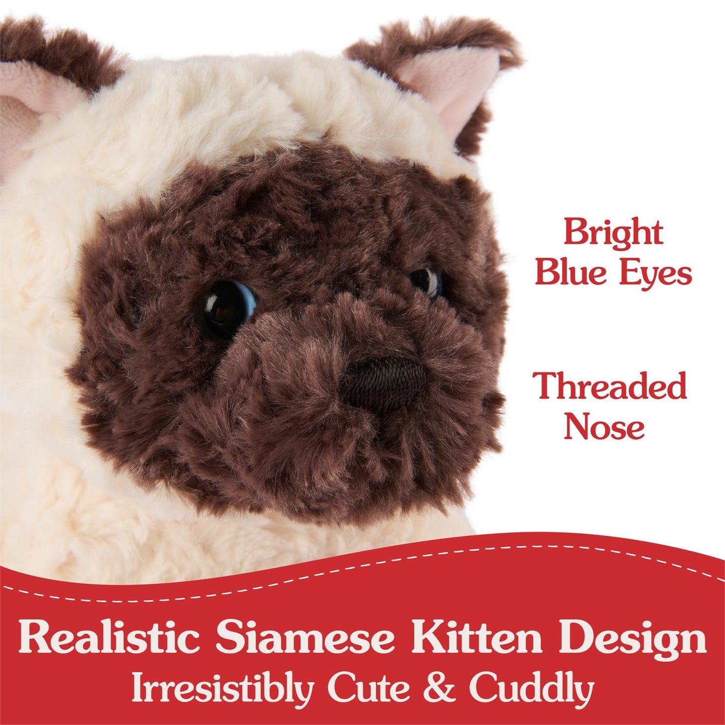 Plush Cat & Dog Collection Siamese Kitten Bootsie 9"