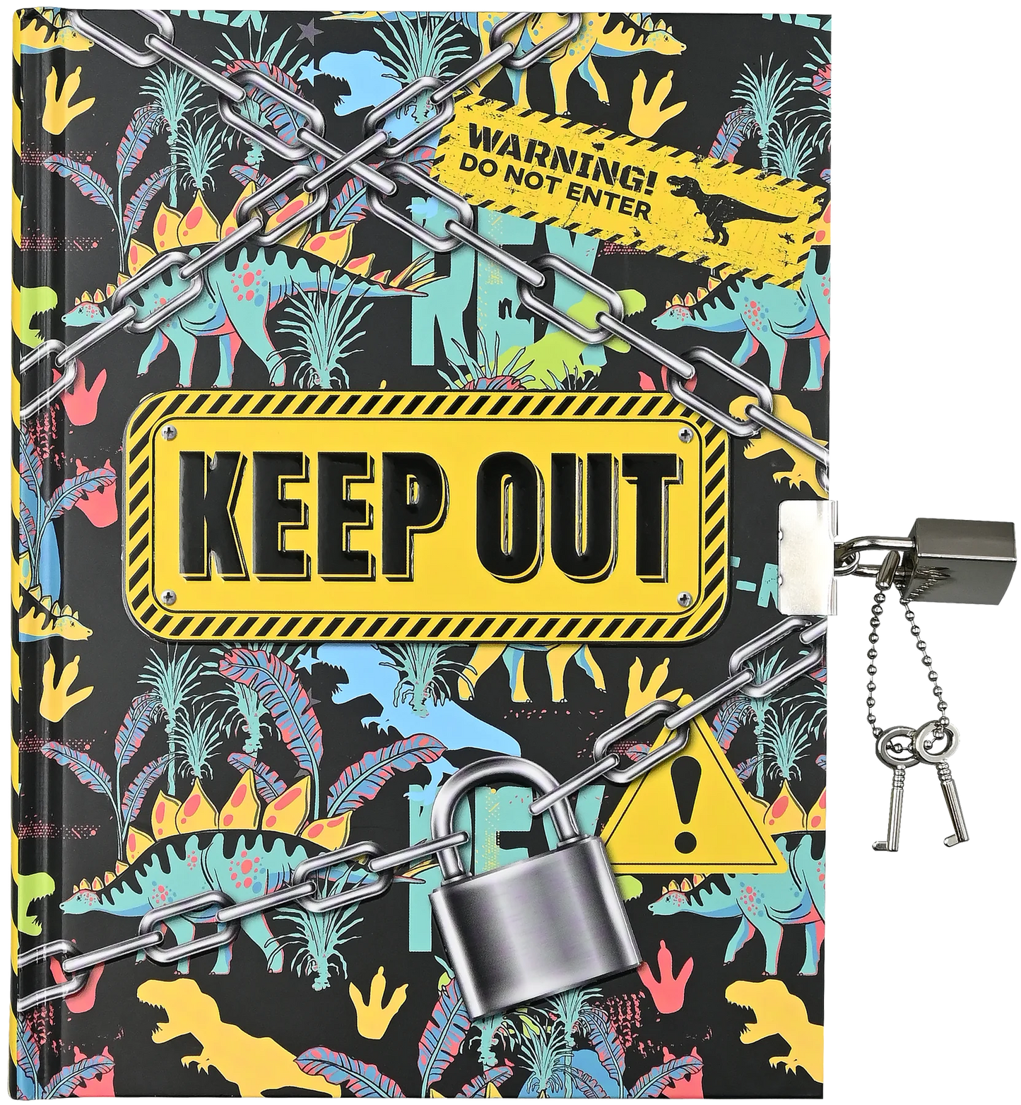 Locking Journal "Keep Out!" Dinos