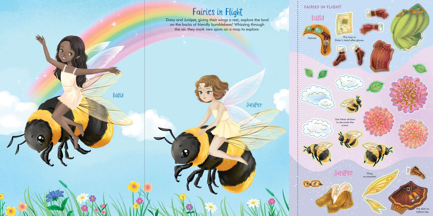 Sticker Doll Dress Up Book Fairies