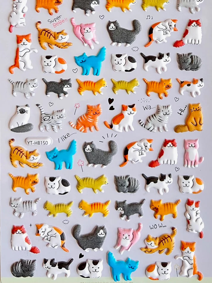 Stickers Kitten Puffy