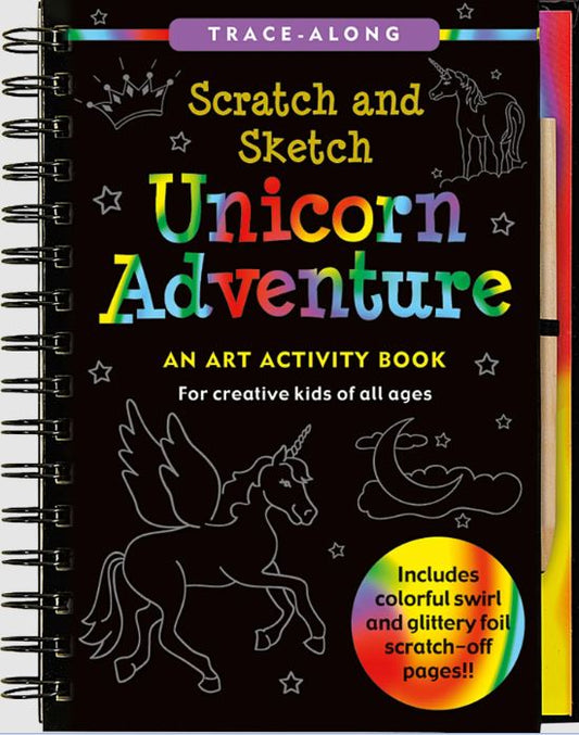 Scratch And Sketch Trace Along Activity Book Unicorn Adventure