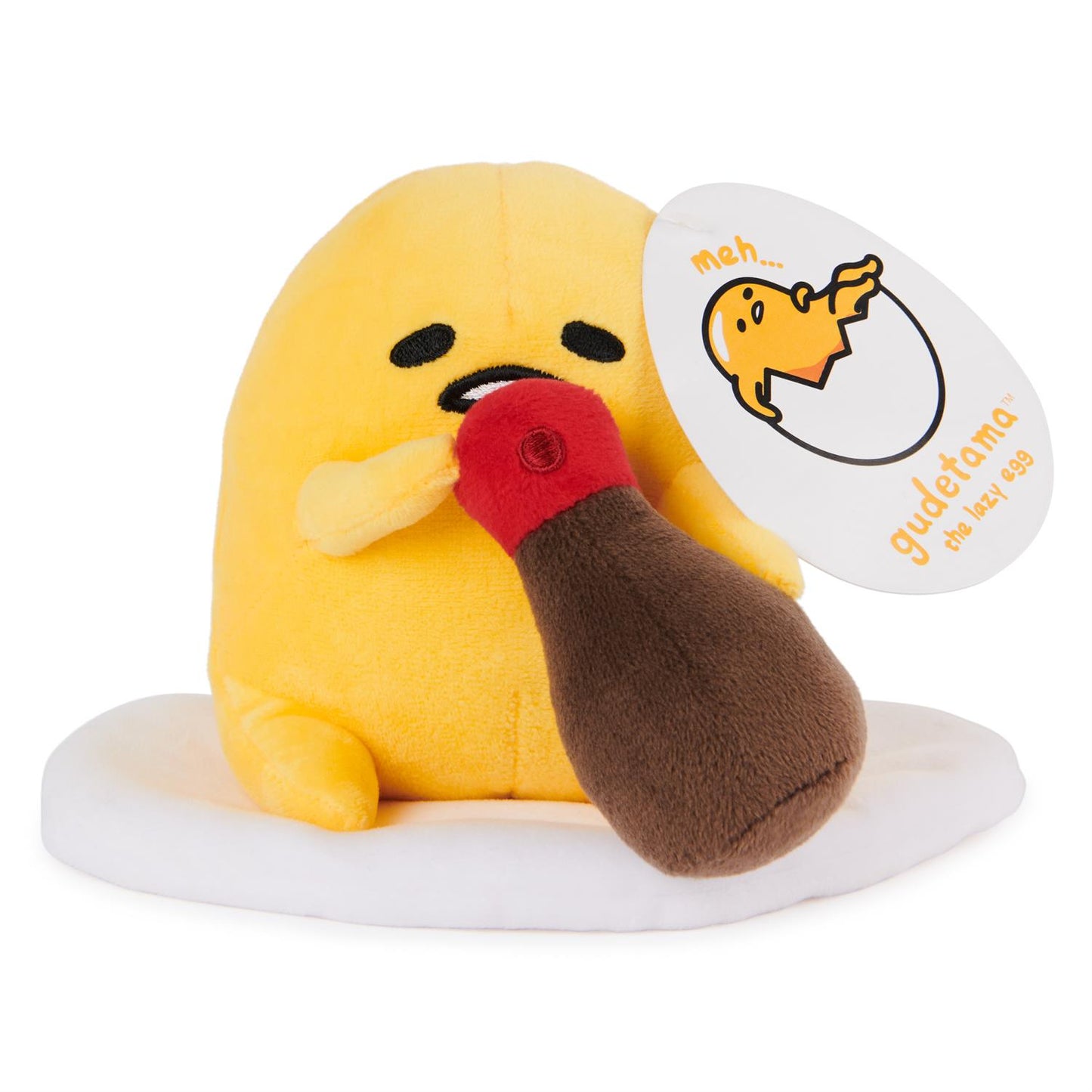 Plush Sanrio Gudetama With Soy Sauce 5"