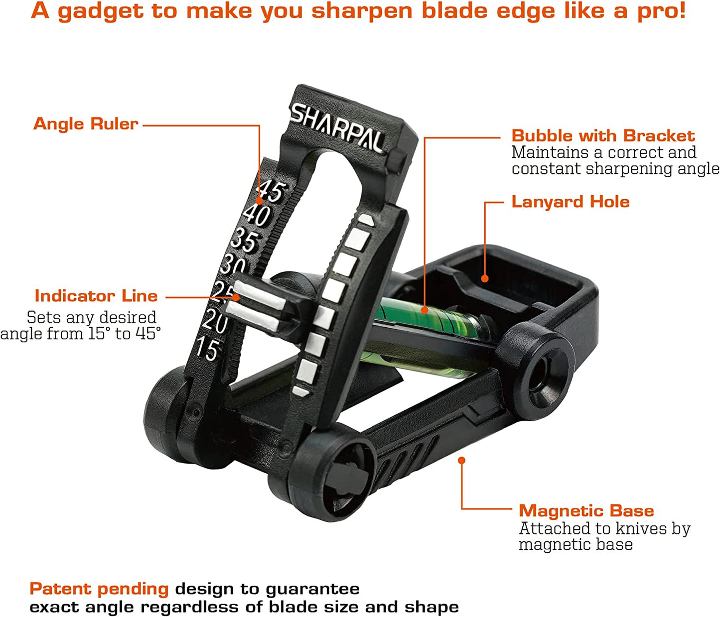 Holdbubble Sharpening Angle Guide