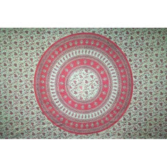 Tapestry Queen Size Circle Vine Red/green