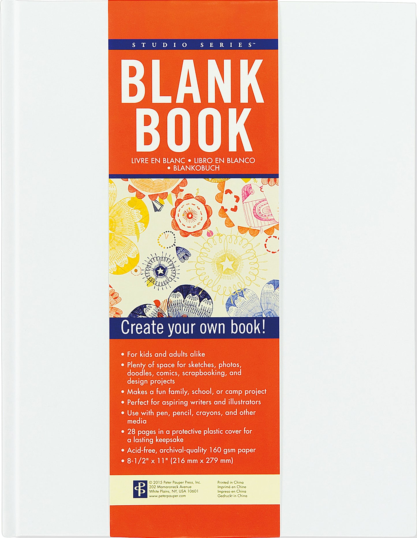Blank Book 8.5" x 11" Studio Series White