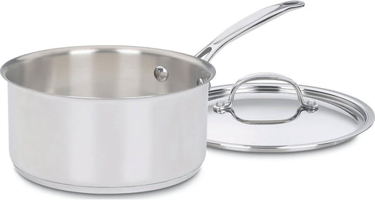 Cookware - Chefs Classic Stainless Steel Saucepan w/Lid 3.0qt