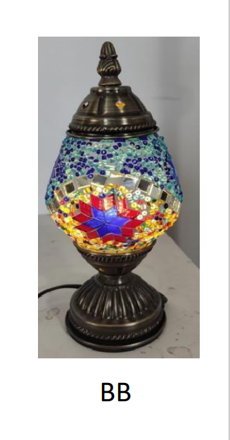 Mosaic Lamp Oval 11.5" BB