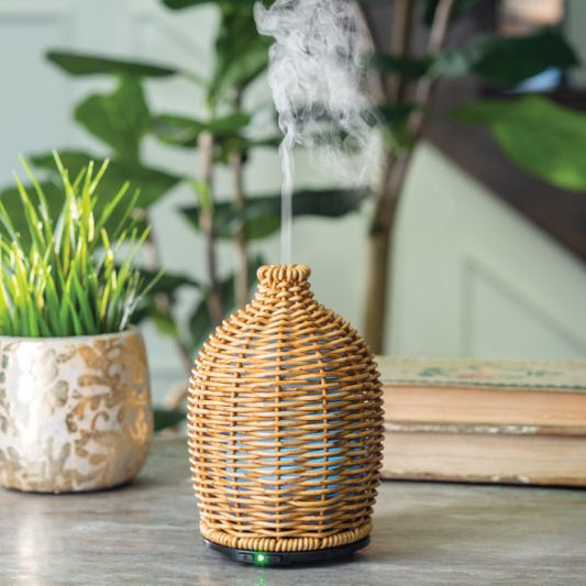 Essential Oil Diffuser - Ultrasonic - Wicker Vase