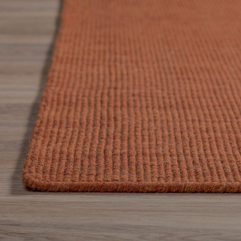 Monaco Boucle Wool Rug Paprika 3'6" x 5'6"