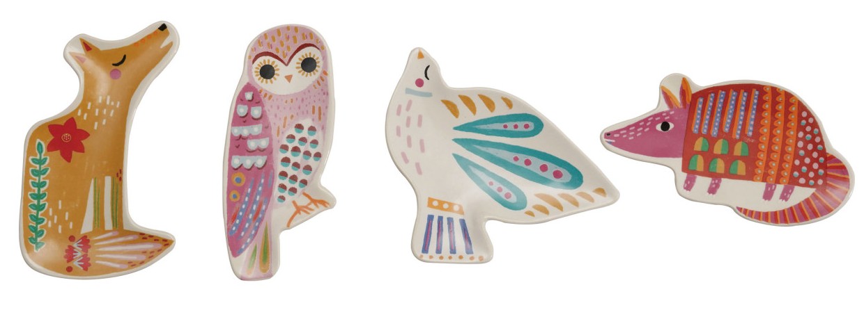 Dish - Stoneware - Nature Animals - 4 Styles - Sold Individually