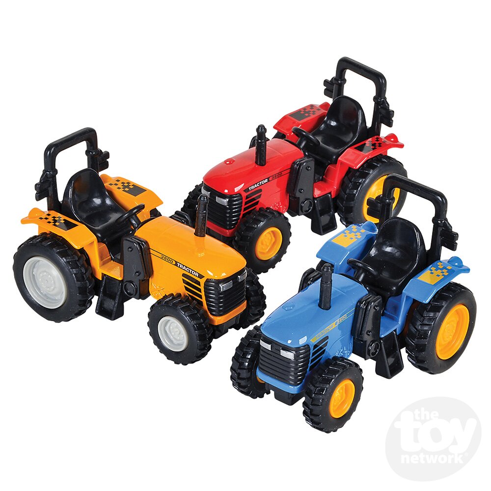 Diecast Pullback Farm Tractor 4"