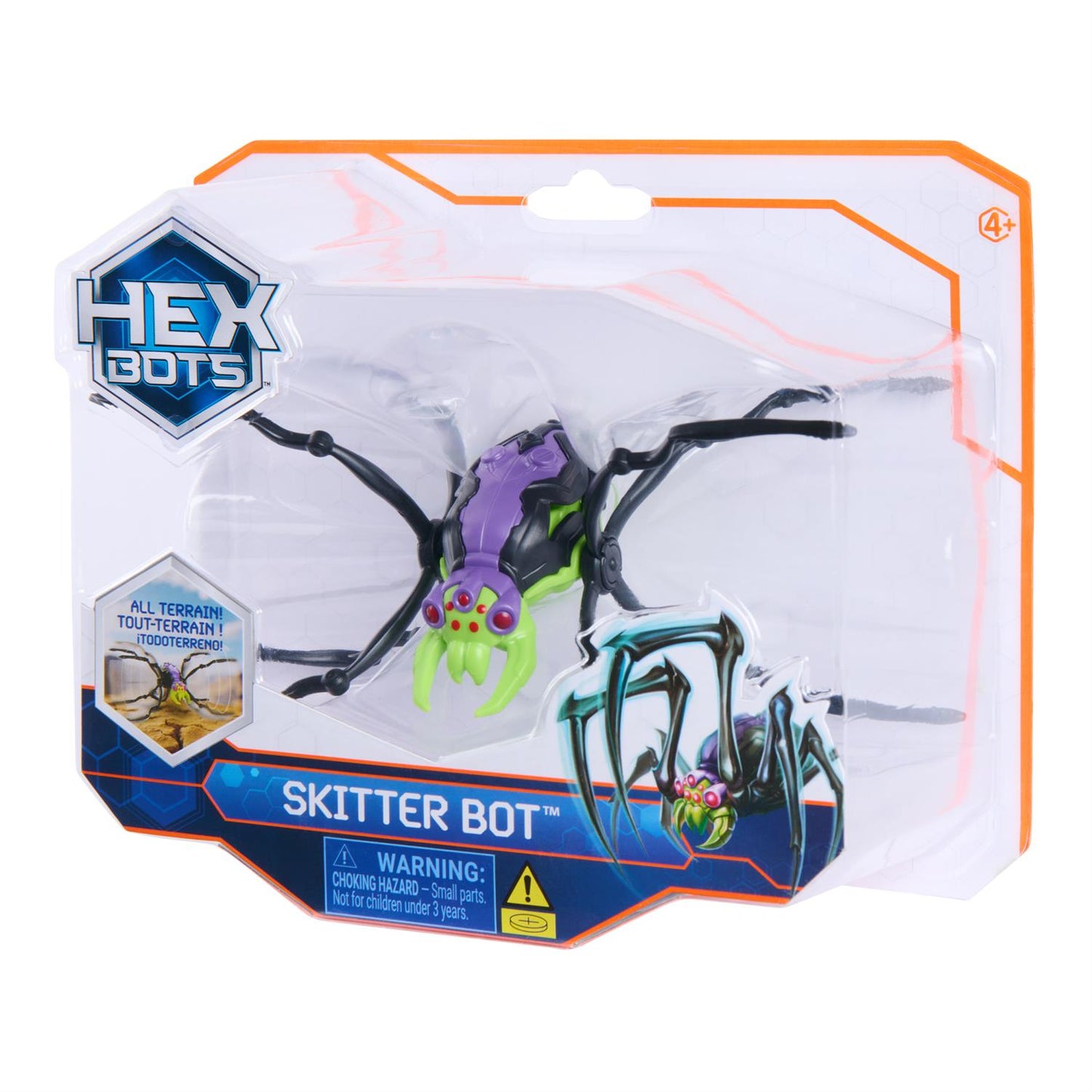 Hex Bot Skitter Bot Spider Green & Purple