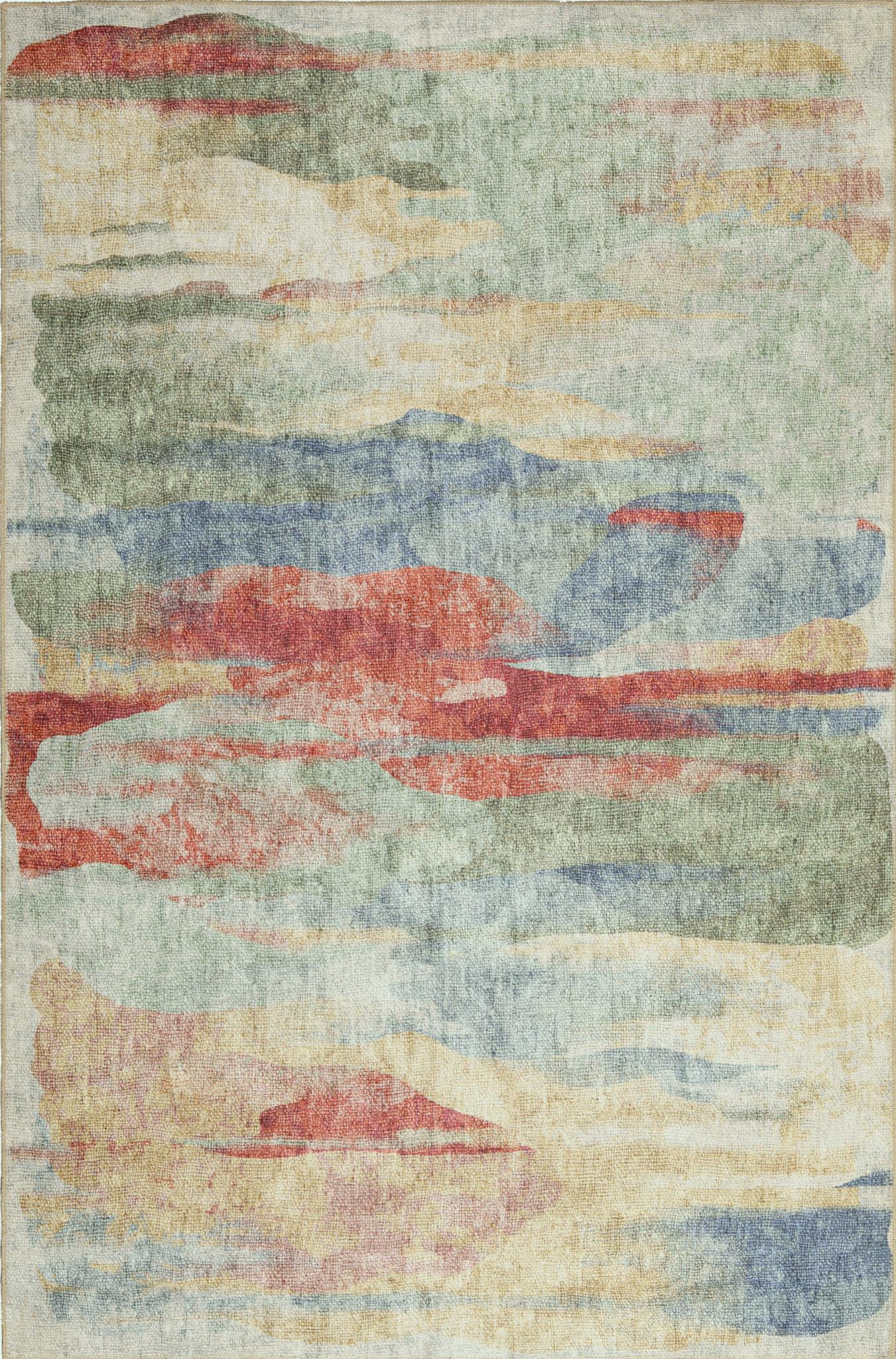 London Mirage Multi Color Washable Rug 5' x 7'6"