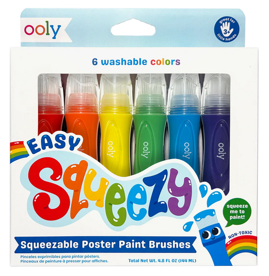 Easy Squeezy Poster Paint Brushes Set of 6