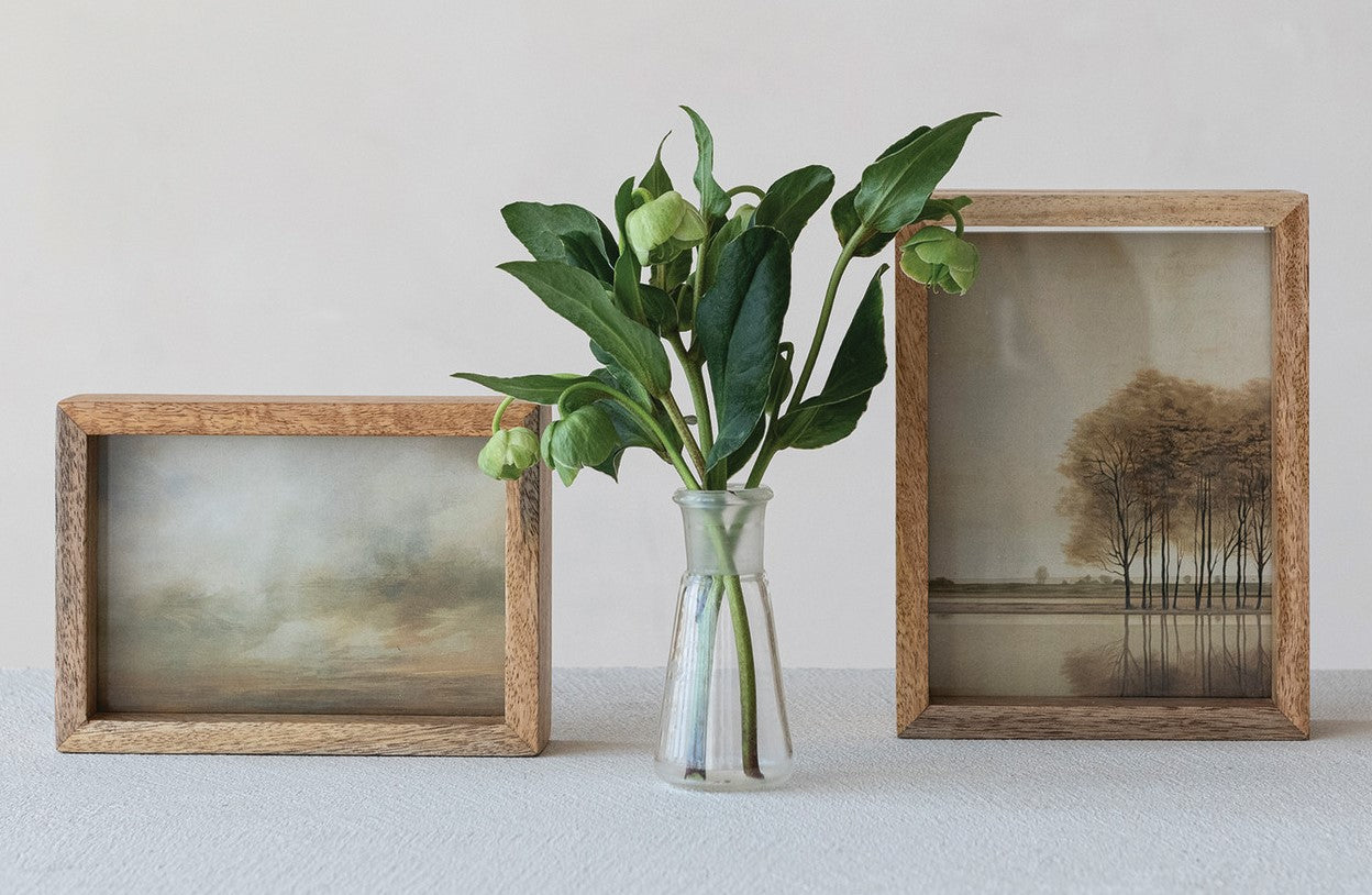 Frame Mango Wood & Glass Natural - Holds 4" x 6" Photos
