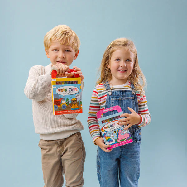 Carry Along! Coloring Book & Crayon Set  Work Zone