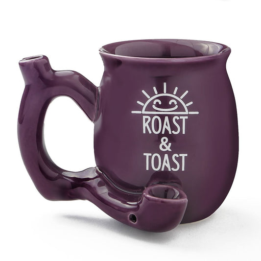 Mug - Ceramic "Roast & Toast" 10.5oz Coffee Mug (Purple)