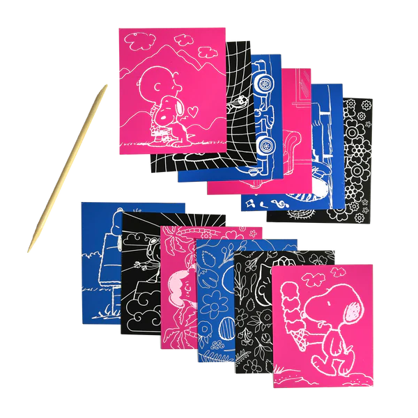 Ooly x Peanuts Scratch Art Kit 13 pc Set