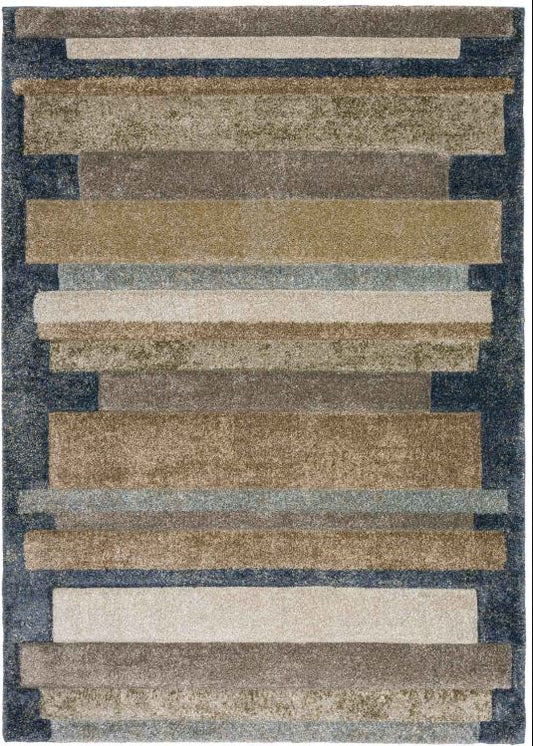 Carmona Rug Color Blocks Denim 5'1" X 7'5"