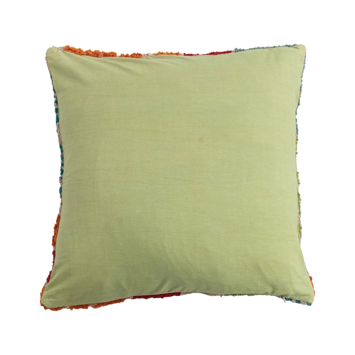 Pillow Flowers Tufted Multi Color 20" Square