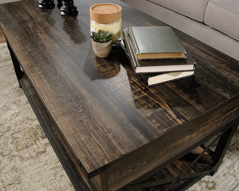 Steel River Lift Top Coffee Table Carbon Oak Finish