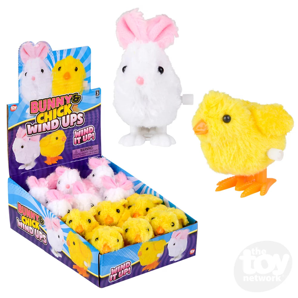 Easter Wind Up 3" Chick or Bunny (Sold Individually)
