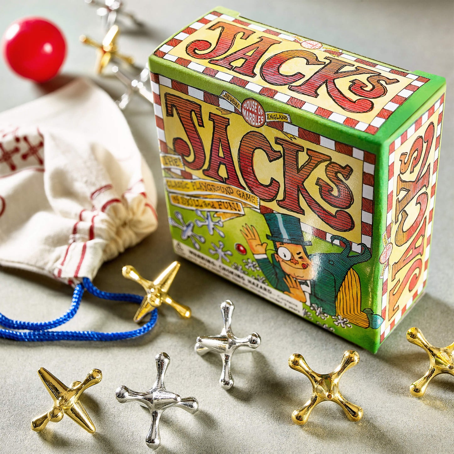 Jacks with Ball and Storage Bag