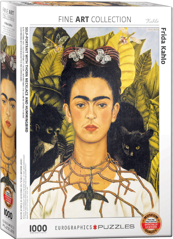 Eurographics Puzzle 1000 Piece - Kahlo - Self Portrait With Thorn Necklace