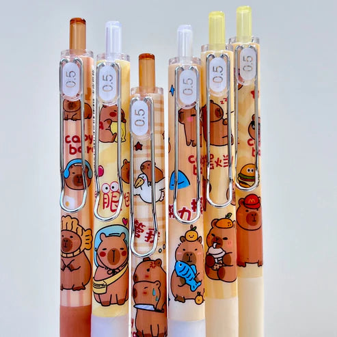 Gel Pen Retractable Capybara (Sold Individually)