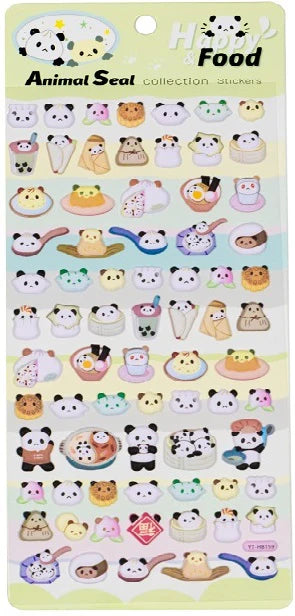 Stickers Panda Food Puffy