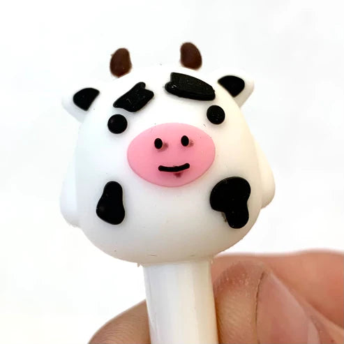Gel Pen Happy Friends (Giraffe, Cow or Fox) Retractable (Sold Individually)