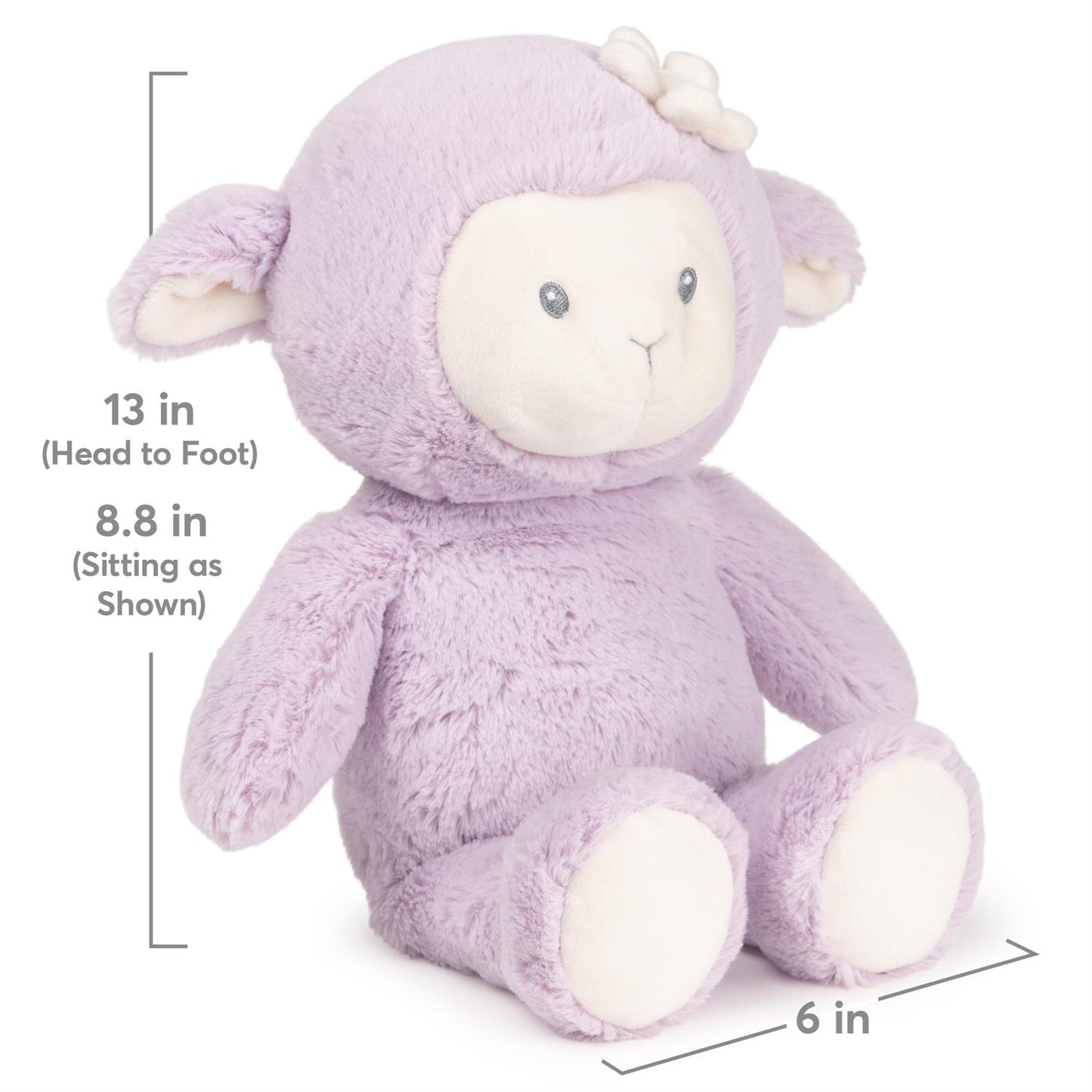Plush Sustainable Lamb "Lilac" Light Purple 13"