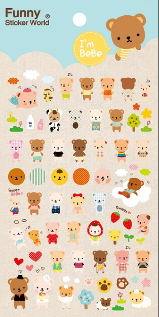 Stickers Bebe Bear Gel