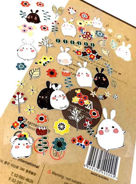 Stickers Bonny Bunnies & Flowers