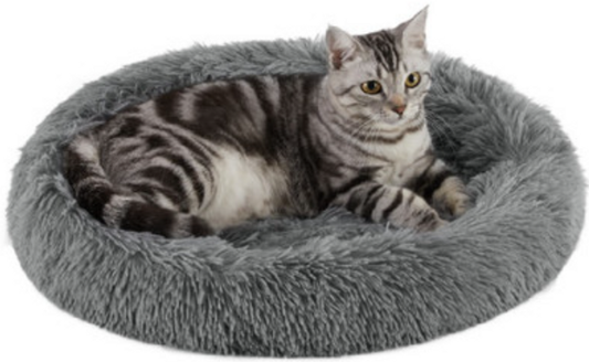 Outward Hound - Donut Cat Bed 21" x 19", Grey