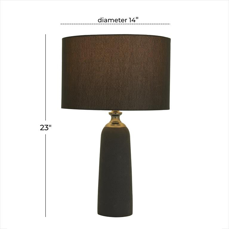 Brown Cement Modern Table Lamp