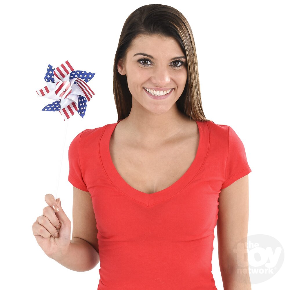 Pinwheel Stars & Stripes - Red, White & Blue 6"
