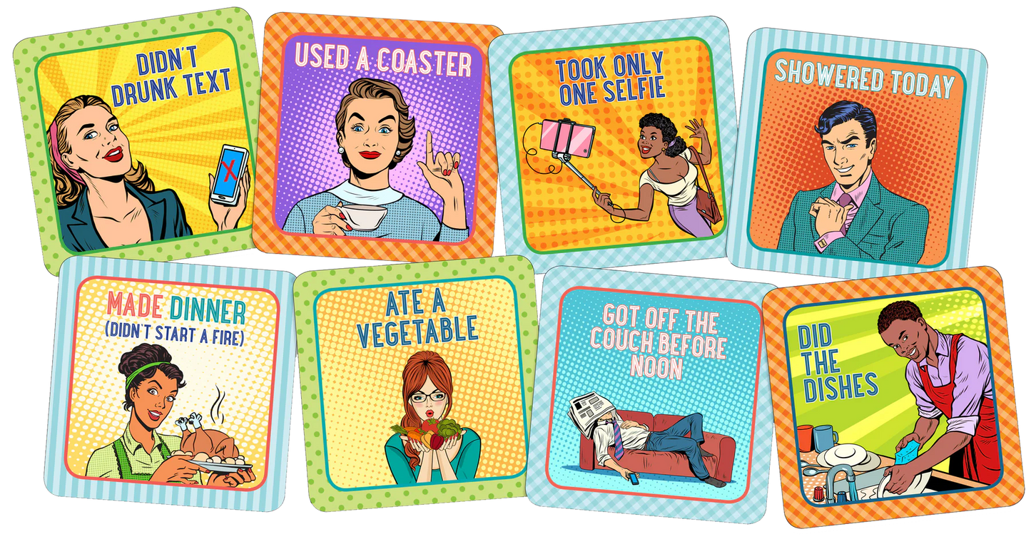 Coasters Adulting Set of Eight