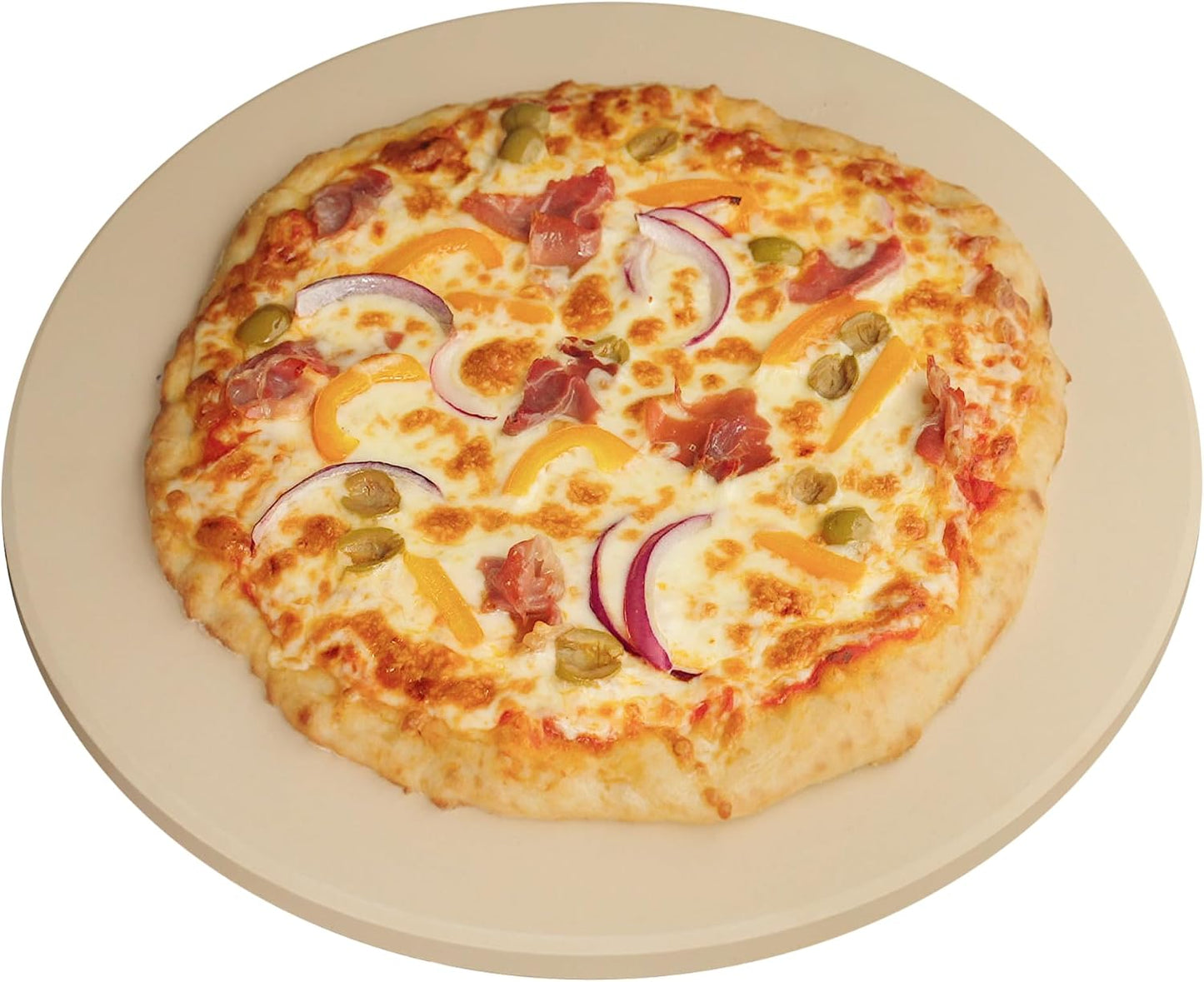 Old Stone Cordierite Round Pizza Stone, 16-Inch, B