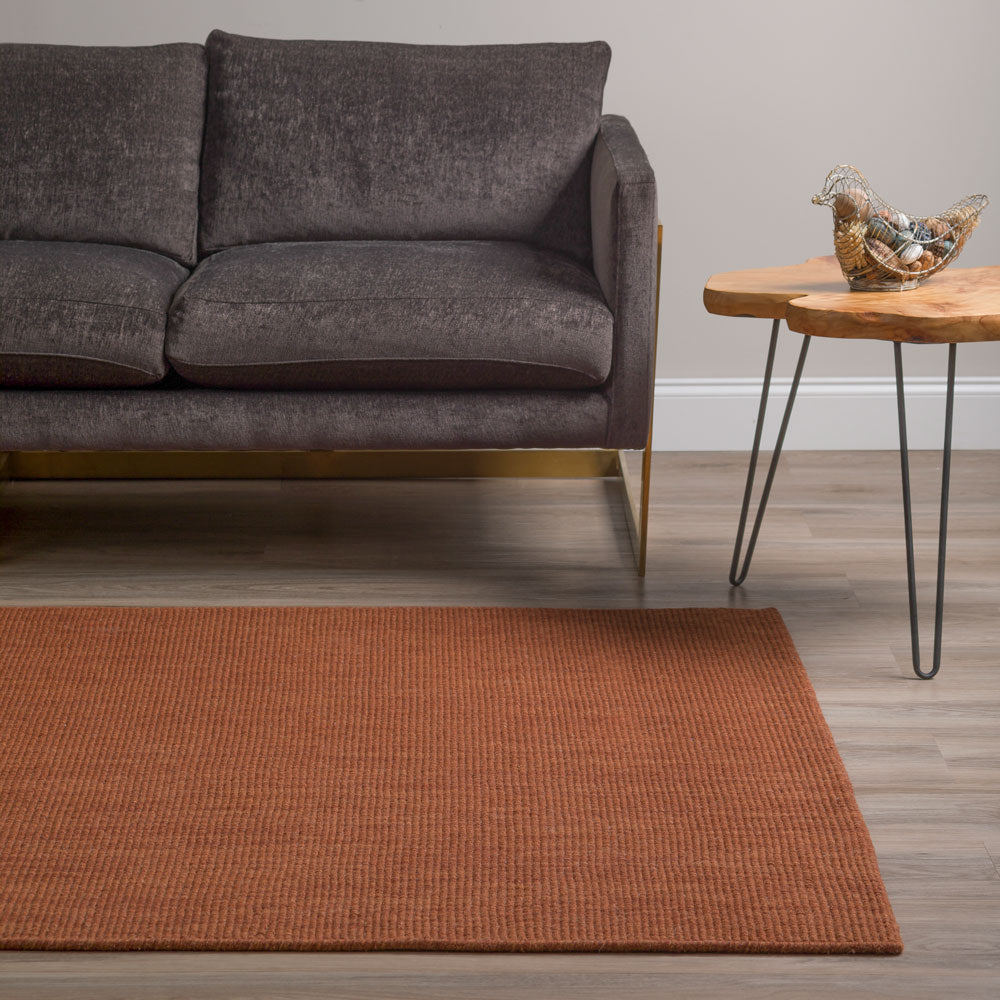 Monaco Boucle Wool Rug Paprika 3'6" x 5'6"
