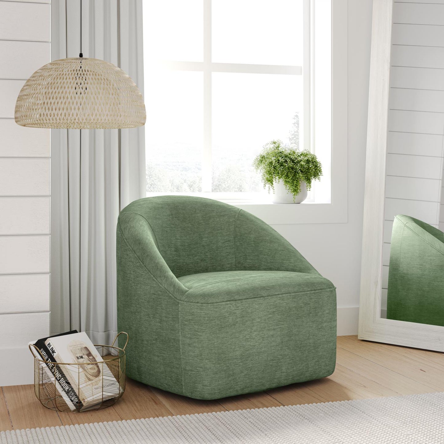 Lulu Swivel Accent Chair Forest