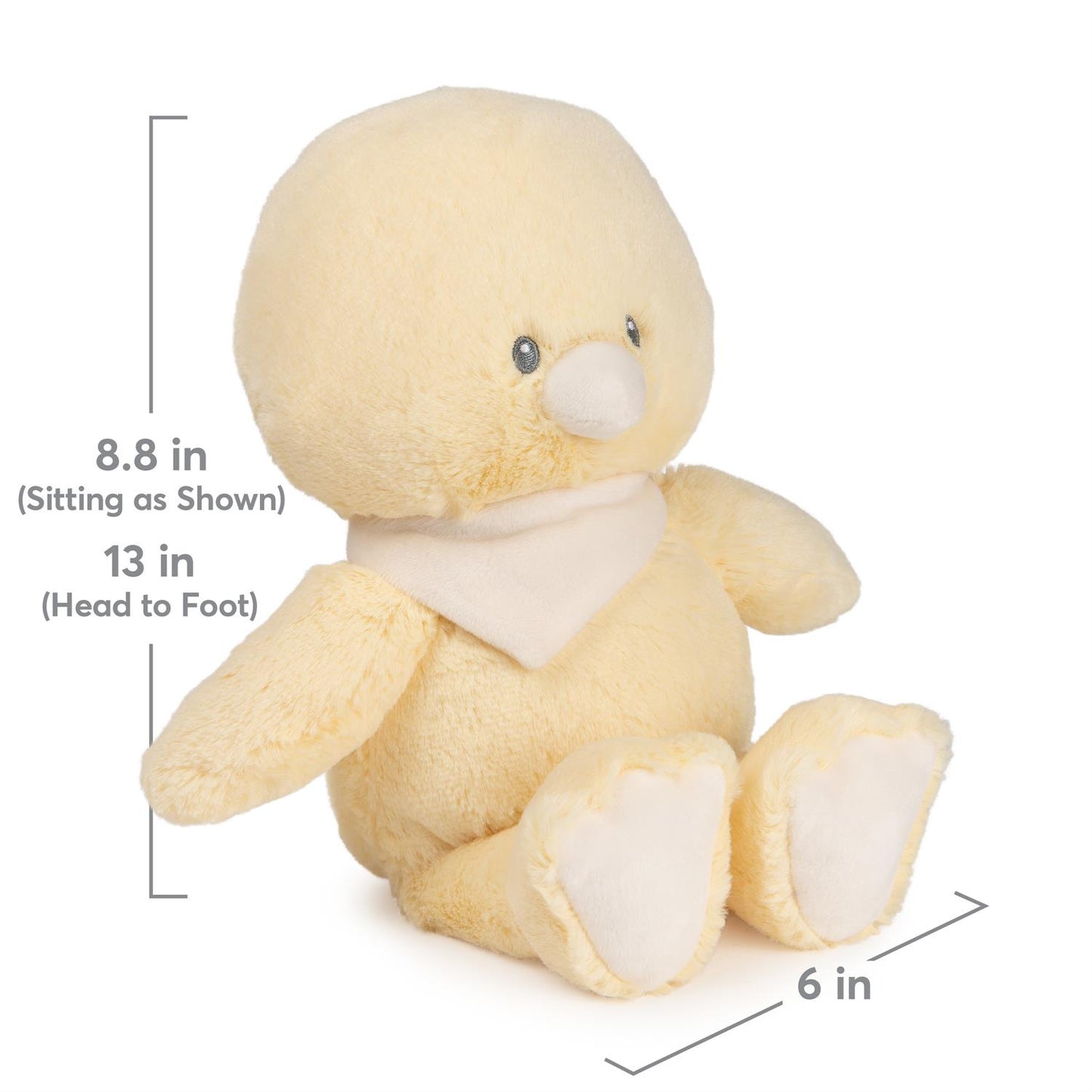 Plush Sustainable Duckling "Buttercup" Yellow 13"