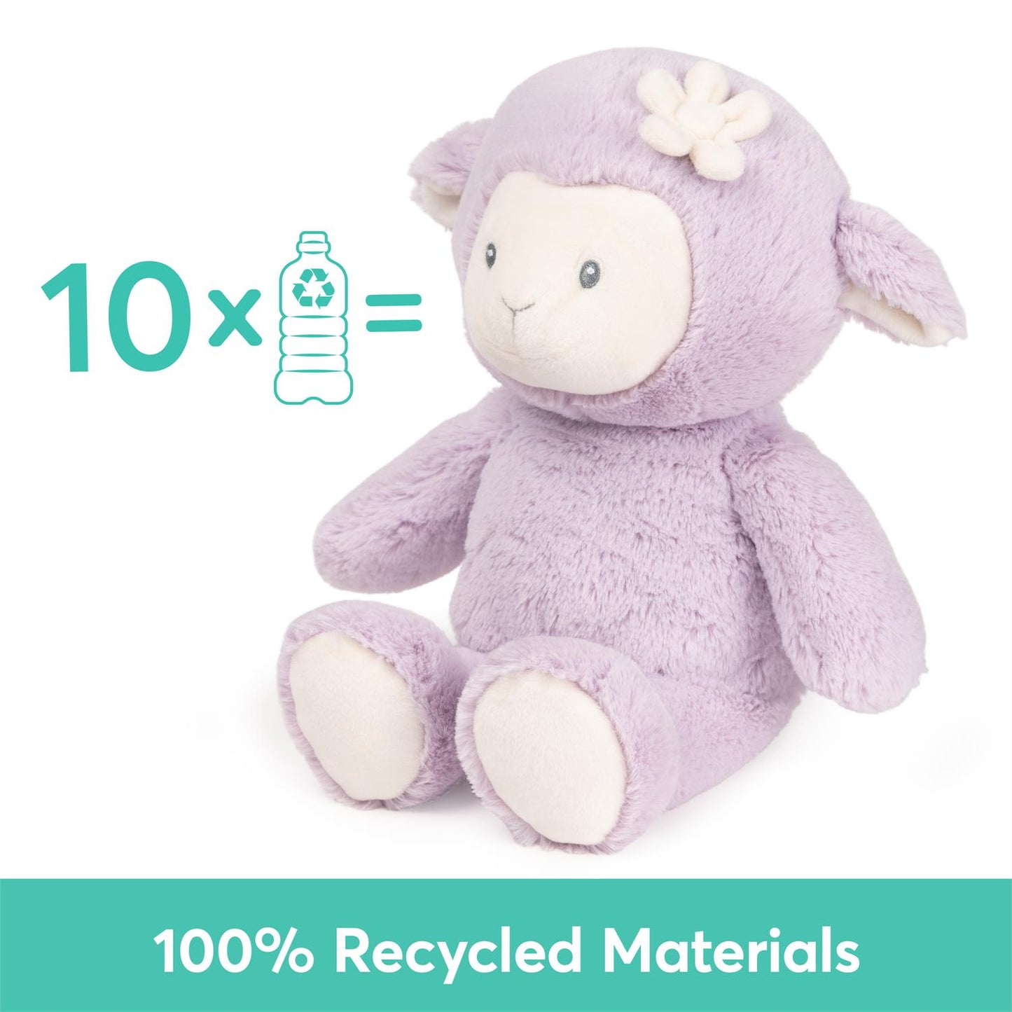 Plush Sustainable Lamb "Lilac" Light Purple 13"