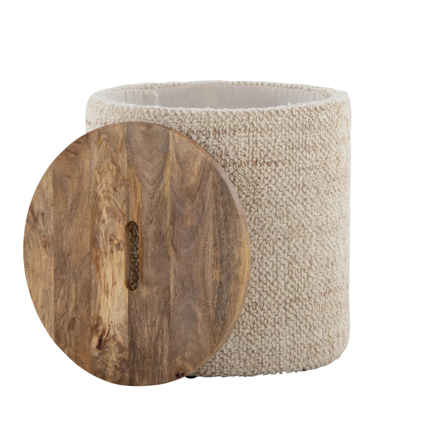 Tahoe 17" Contemporary Wood Storage Ottoman