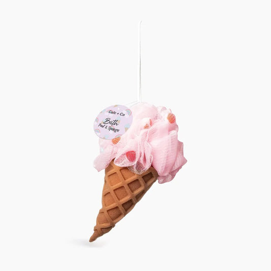 Loofah - Pink Ice Cream Cone