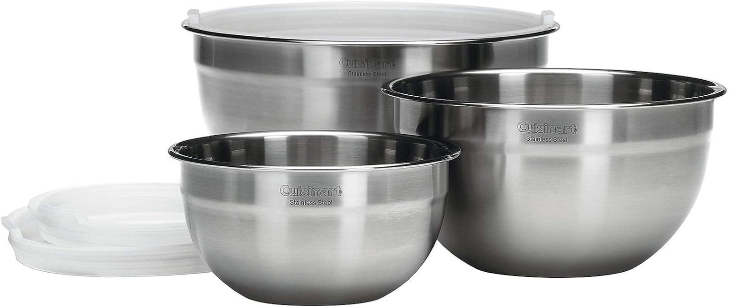 Mixing Bowls Set Stainless Steel With Lid 3 Size Set