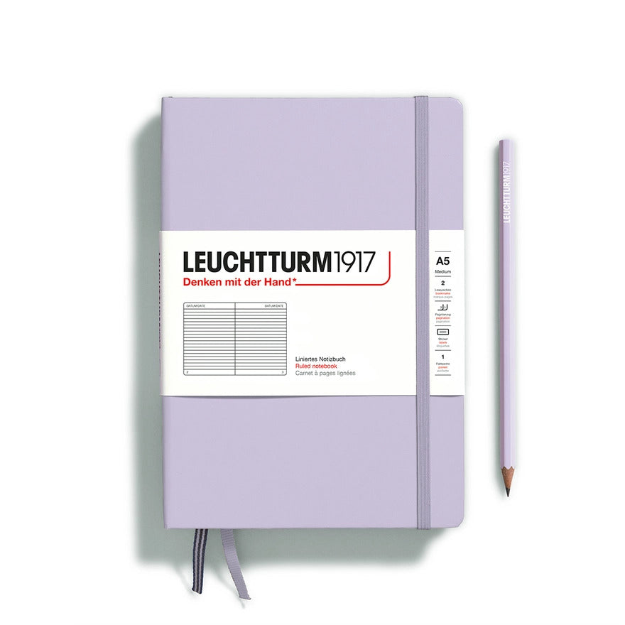 Notebooks - Medium (A5) Lilac Hardcover Ruled